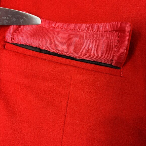 Baskin Vintage Red 100% Wool Vest Size 44 - Picture 4 of 15